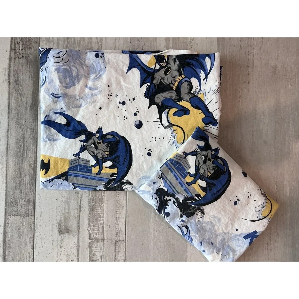 Pottery Barn Kids Marvel Batman Flat Sheet and Pillowcase- Twin Size-DC Comics
